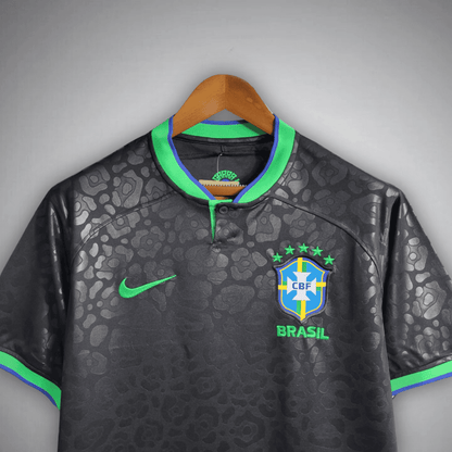 Brazil "Black Leopard" Premium Kit from FootballPrestige.club - Premium Football Kits