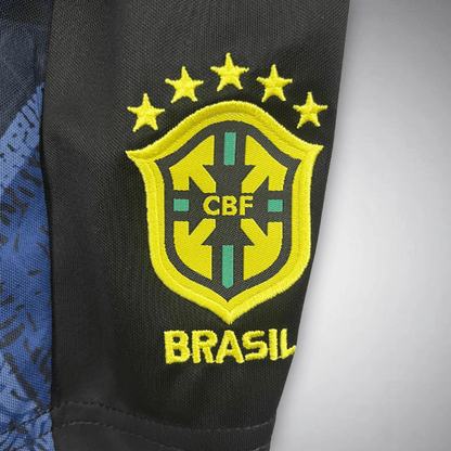 Brazil "Jesus" Premium Blue Kids Size Kit from FootballPrestige.club - Premium Football Kits