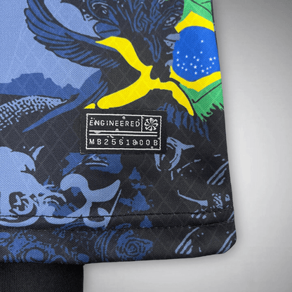 Brazil "Jesus" Premium Blue Kids Size Kit from FootballPrestige.club - Premium Football Kits