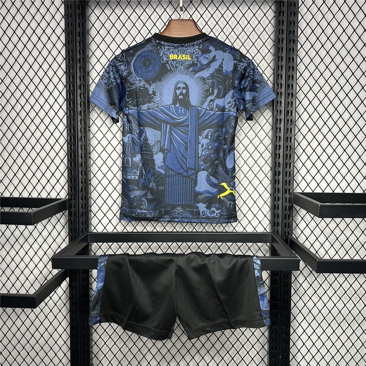 Brazil "Jesus" Premium Blue Kit from FootballPrestige.club - Premium Football Kits
