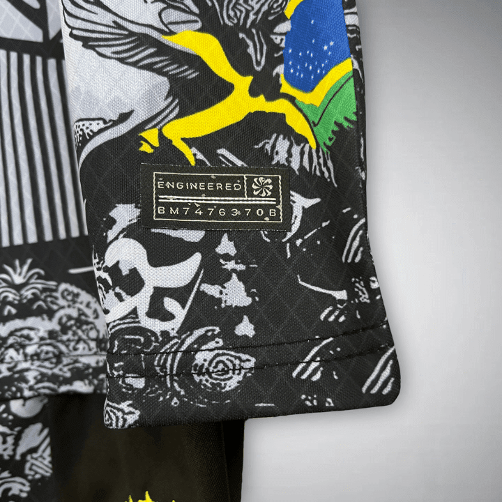 Brazil "Jesus" Premium Kids Size Kit from FootballPrestige.club - Premium Football Kits