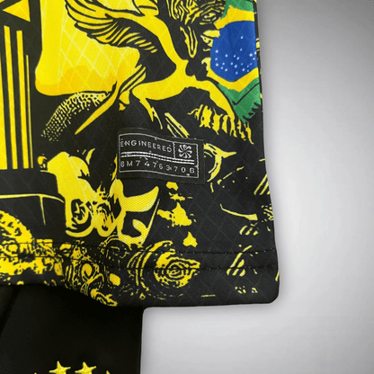 Brazil "Jesus" Premium Kids Size Yellow Kit from FootballPrestige.club - Premium Football Kits