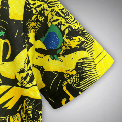 Brazil "Jesus" Premium Kids Size Yellow Kit from FootballPrestige.club - Premium Football Kits