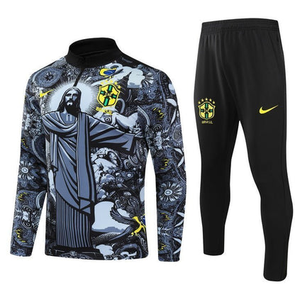 Brazil "Jesus" Premium Tracksuit from FootballPrestige.club - Premium Football Kits
