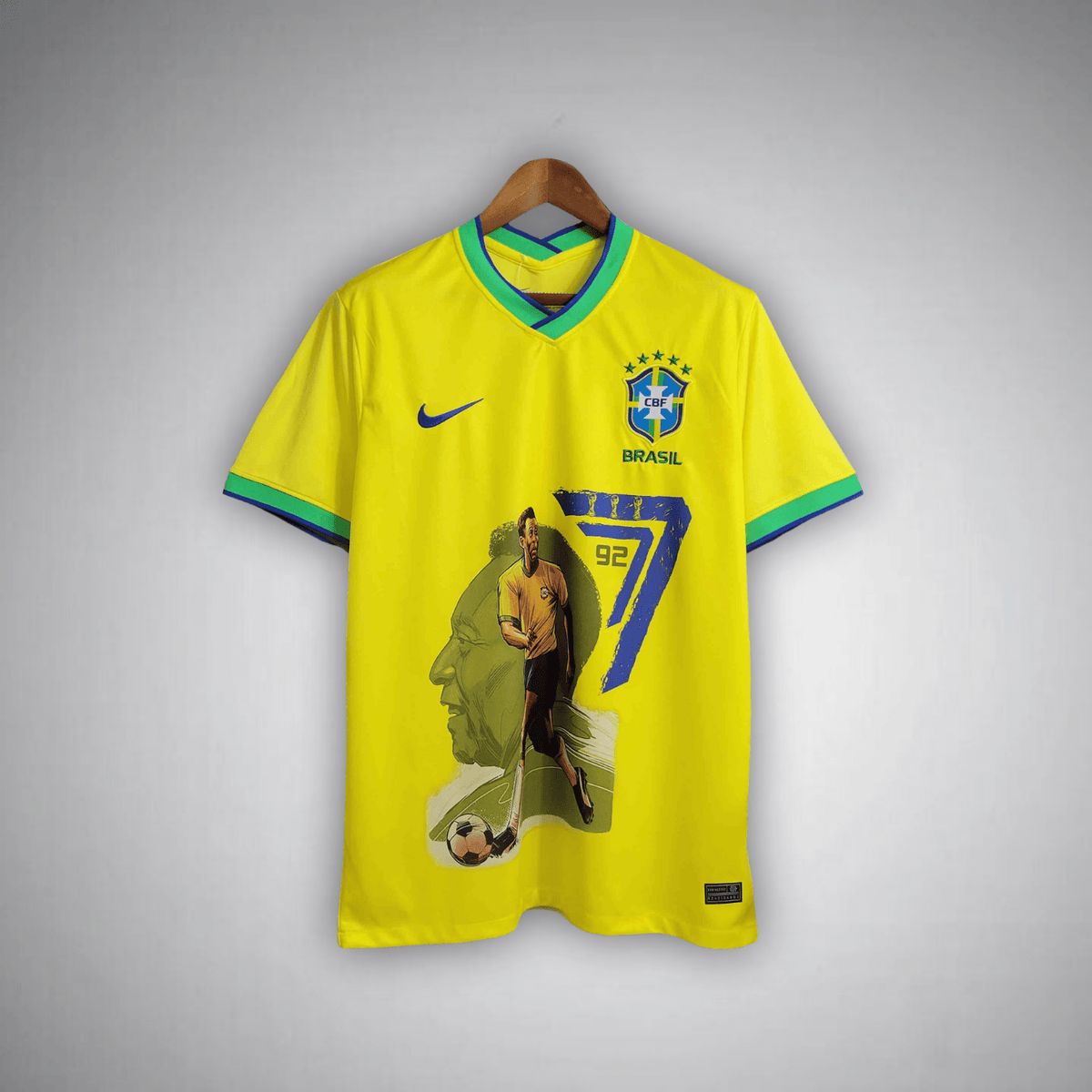 Brazil "Pelé 77/92" Premium Kit from FootballPrestige.club - Premium Football Kits