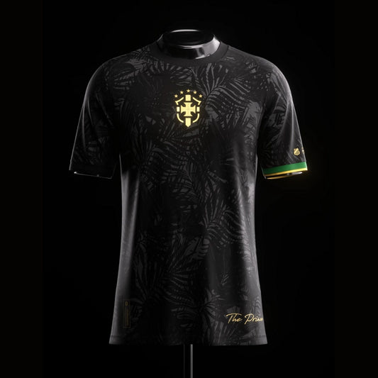 Brazil "The Prince" Premium Black Kit from FootballPrestige.club - Premium Football Kits