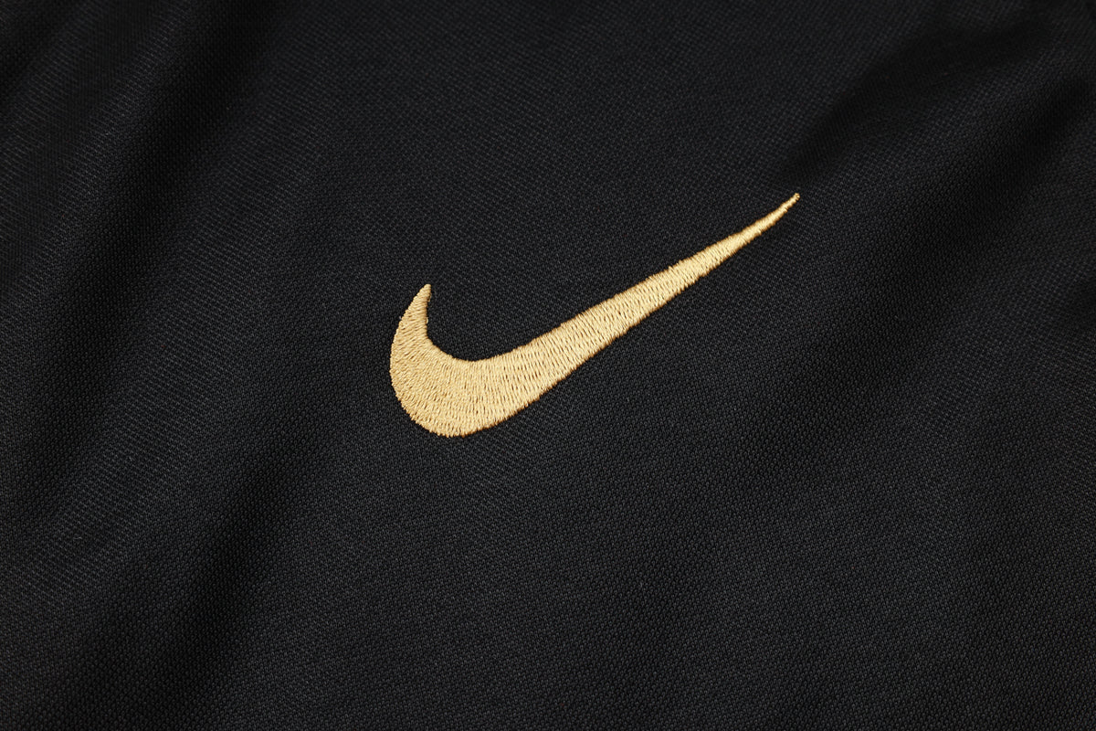 FC Barcelona Black Premium Tracksuit from FootballPrestige.club - Premium Football Kits