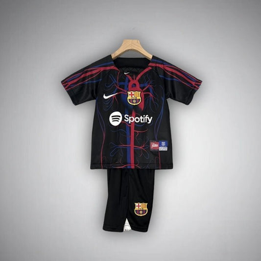 FC Barcelona "Catalan Veins" Kids Size Kit from FootballPrestige.club - Premium Football Kits