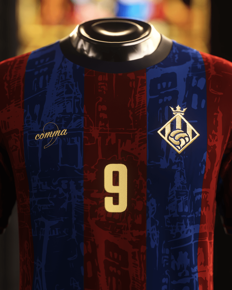 FC Barcelona "El Pistolero" Premium Kit from FootballPrestige.club - Premium Football Kits