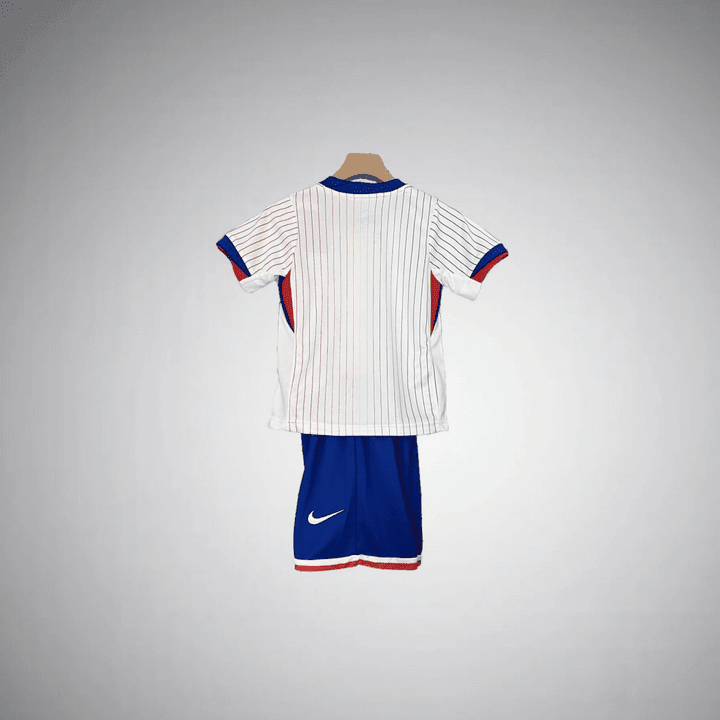 France 2024 Away Kids Size Kit from FootballPrestige.club - Premium Football Kits