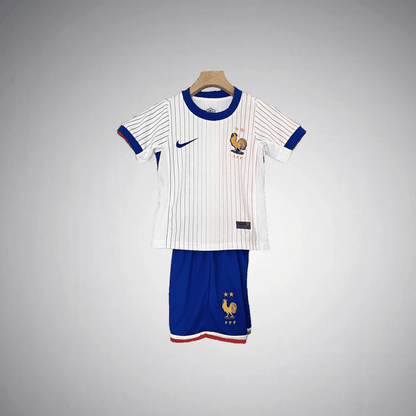 France 2024 Away Kids Size Kit from FootballPrestige.club - Premium Football Kits