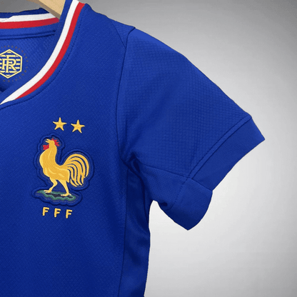 France 2024 Home Kids Size Kit from FootballPrestige.club - Premium Football Kits