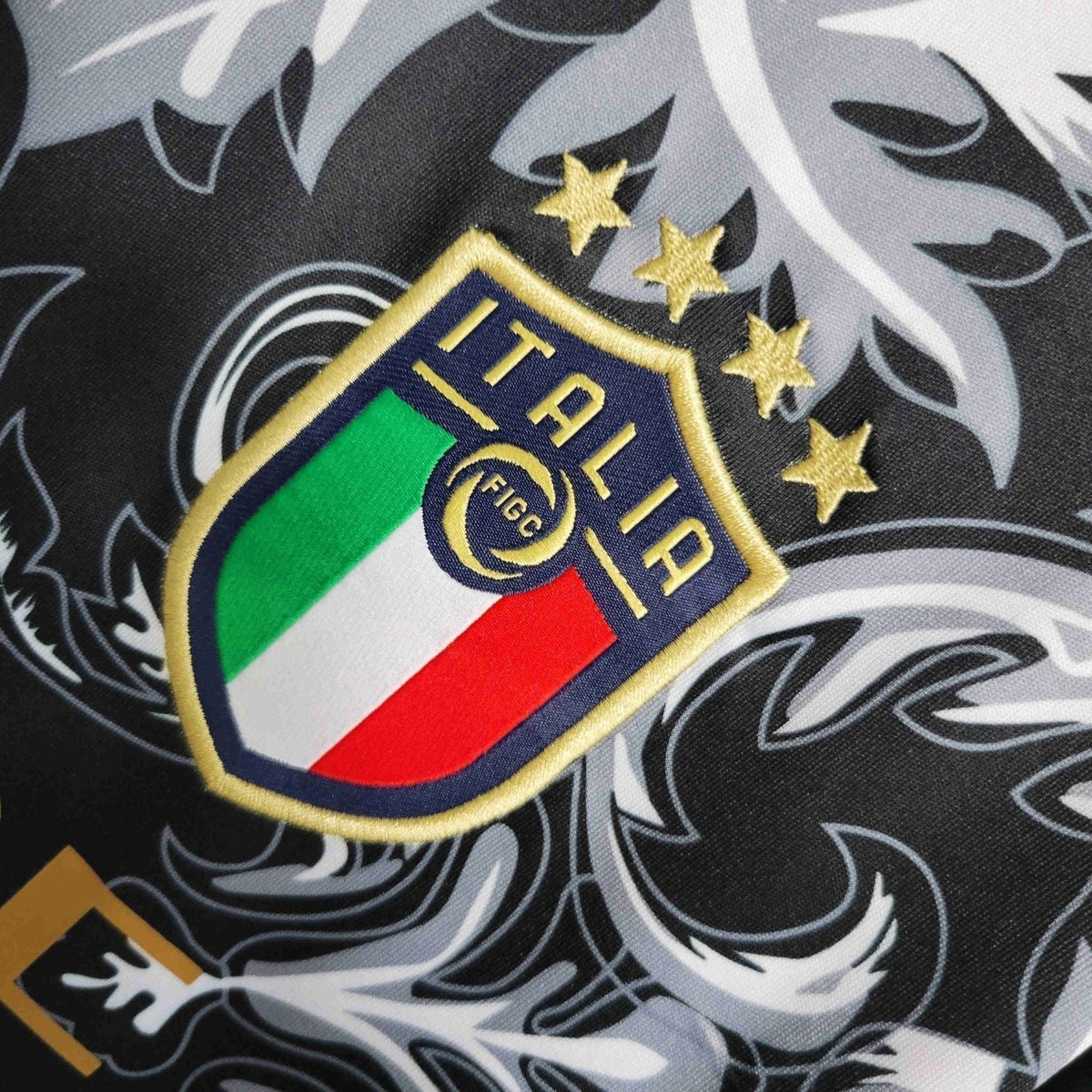 Italy "Versace" Premium Black Kit from FootballPrestige.club - Premium Football Kits