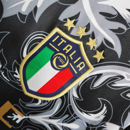 Italy "Versace" Premium Black Kit from FootballPrestige.club - Premium Football Kits