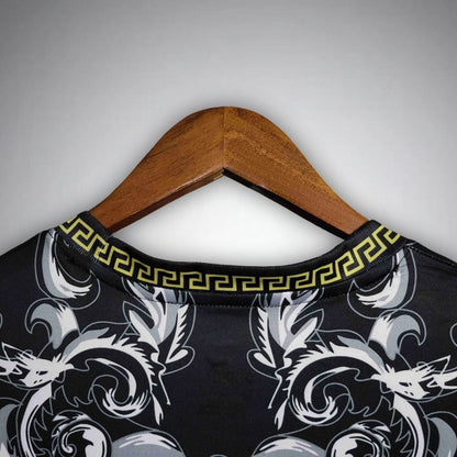 Italy "Versace" Premium Black Kit from FootballPrestige.club - Premium Football Kits