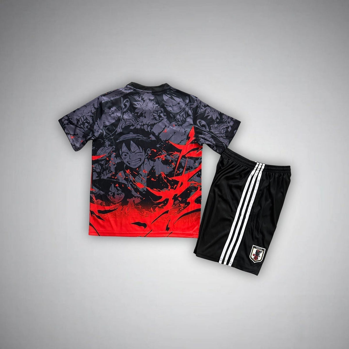 Japan "Straw Hat Luffy" Premium Kids Size Kit from FootballPrestige.club - Premium Football Kits