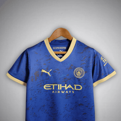 Manchester City "Navy Fusion" Premium Kids Size Kit from FootballPrestige.club - Premium Football Kits