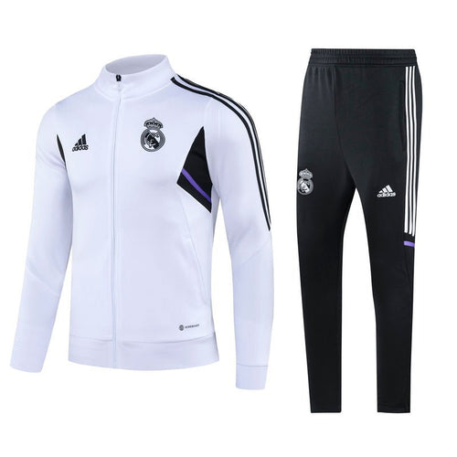 Real Madrid "Blanco Regal" Premium Tracksuit from FootballPrestige.club - Premium Football Kits