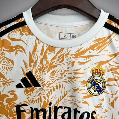 Real Madrid "Draconic Flame" Premium Kids Size Kit from FootballPrestige.club - Premium Football Kits