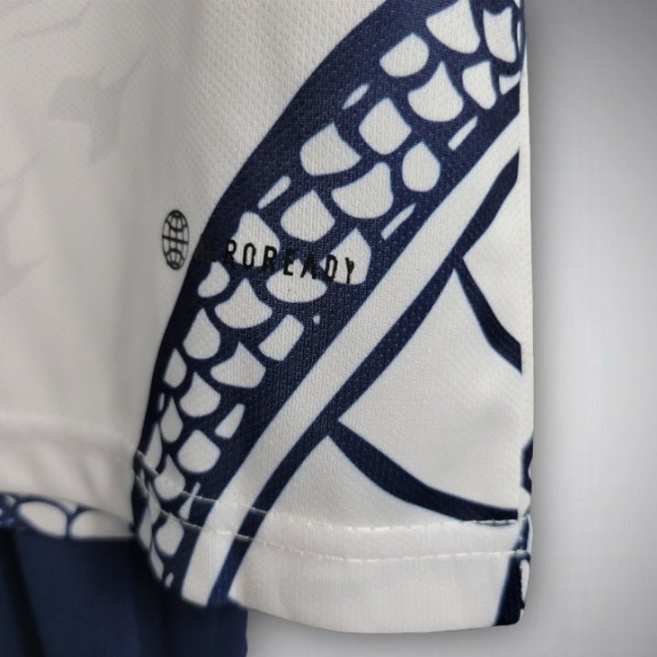 Real Madrid Dragon Blanco Premium Kids Size Kit from FootballPrestige.club - Premium Football Kits