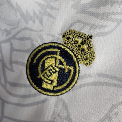 Real Madrid Dragon Blanco Premium Kids Size Kit from FootballPrestige.club - Premium Football Kits