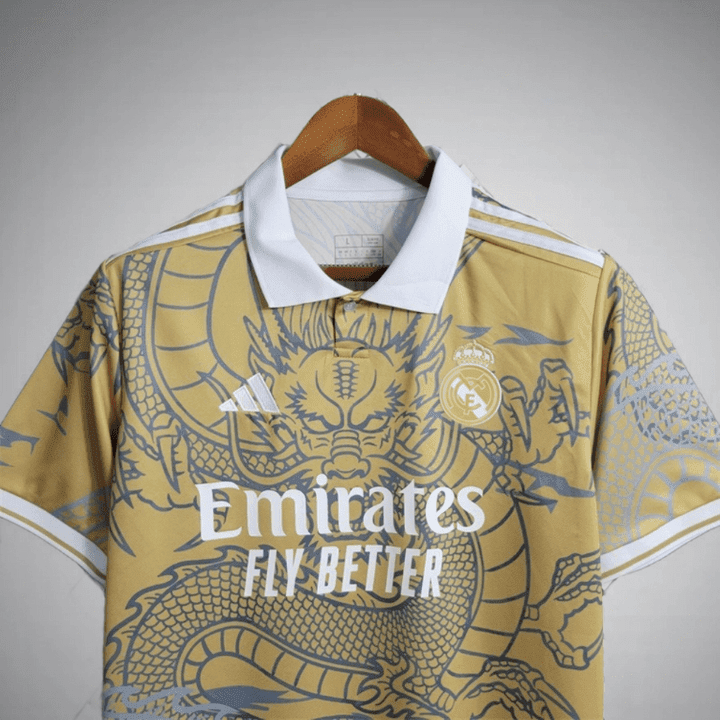 Real Madrid "Dragón Dorado" Premium Kit from FootballPrestige.club - Premium Football Kits