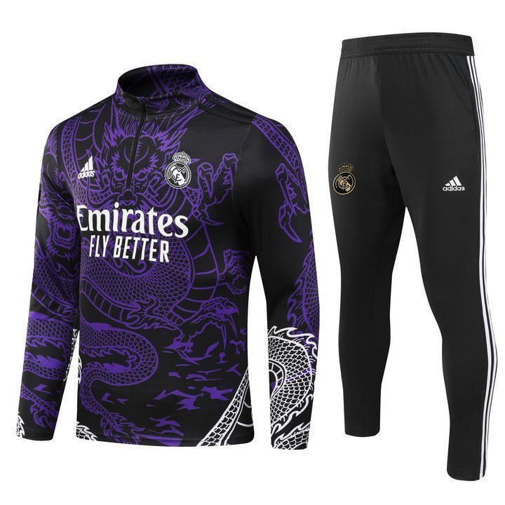 Real Madrid "Dragon Morado" Premium Tracksuit from FootballPrestige.club - Premium Football Kits