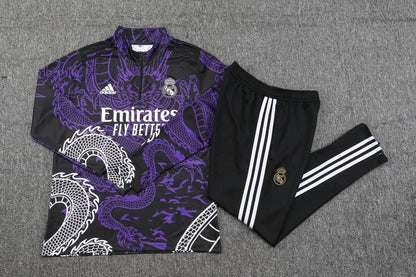 Real Madrid "Dragon Morado" Premium Tracksuit from FootballPrestige.club - Premium Football Kits