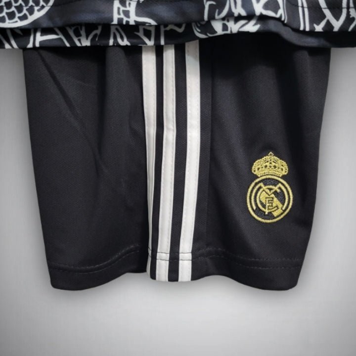 Real Madrid "Dragon Negro" Premium Kids Size Kit from FootballPrestige.club - Premium Football Kits