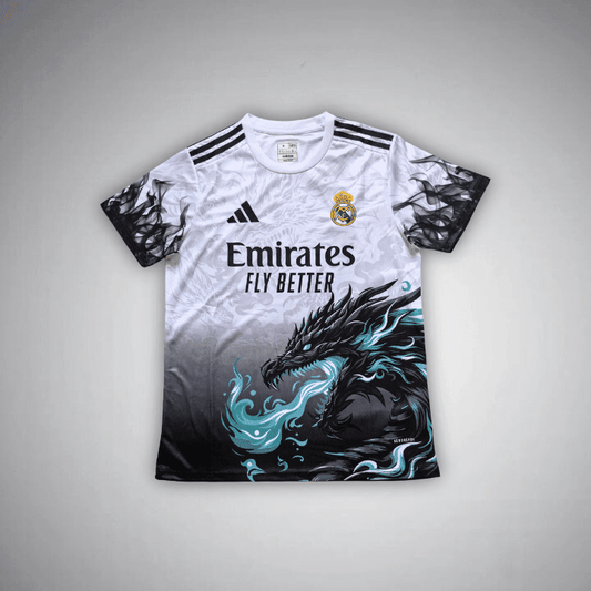 Real Madrid "Emerald Flame" Premium Kit from FootballPrestige.club - Premium Football Kits