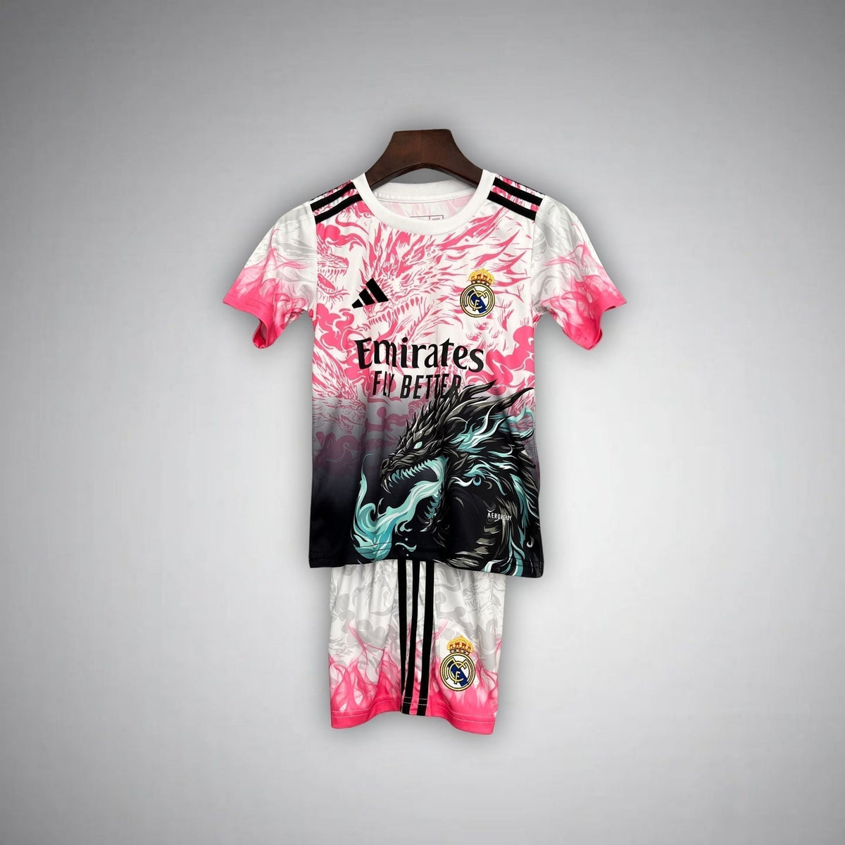 Real Madrid "Flameborn" Premium Kids Size Kit from FootballPrestige.club - Premium Football Kits
