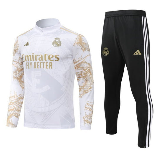Real Madrid "Golden Dynasty" Premium Tracksuit from FootballPrestige.club - Premium Football Kits