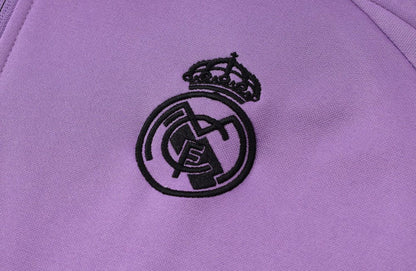 Real Madrid Purple and White Premium Tracksuit from FootballPrestige.club - Premium Football Kits