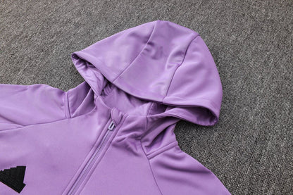 Real Madrid Purple and White Premium Tracksuit from FootballPrestige.club - Premium Football Kits