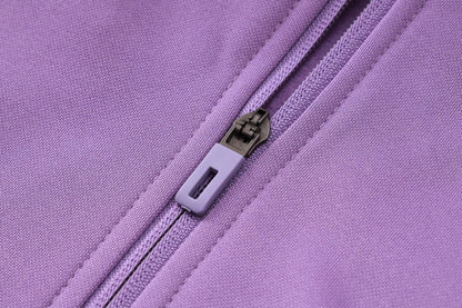 Real Madrid Purple and White Premium Tracksuit from FootballPrestige.club - Premium Football Kits