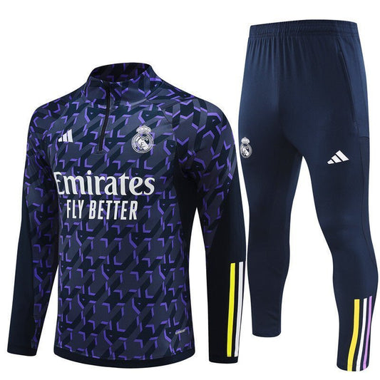 Real Madrid "Virtuoso" Premium Kids Size Tracksuit from FootballPrestige.club - Premium Football Kits