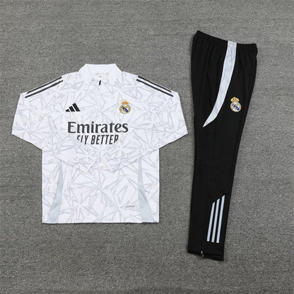 Real Madrid "White Armor" Premium Tracksuit from FootballPrestige.club - Premium Football Kits